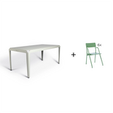 Weltevree® Bended Table 180 cm + 6 Flip-Up Chairs